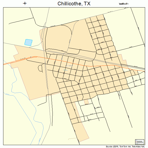 Chillicothe, TX street map