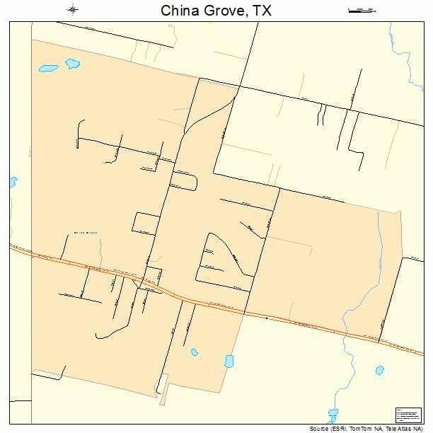 China Grove, TX street map
