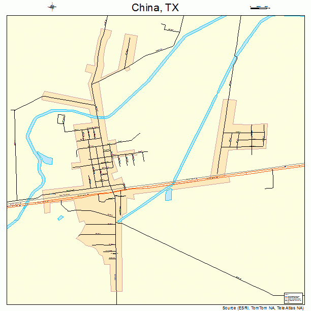 China, TX street map