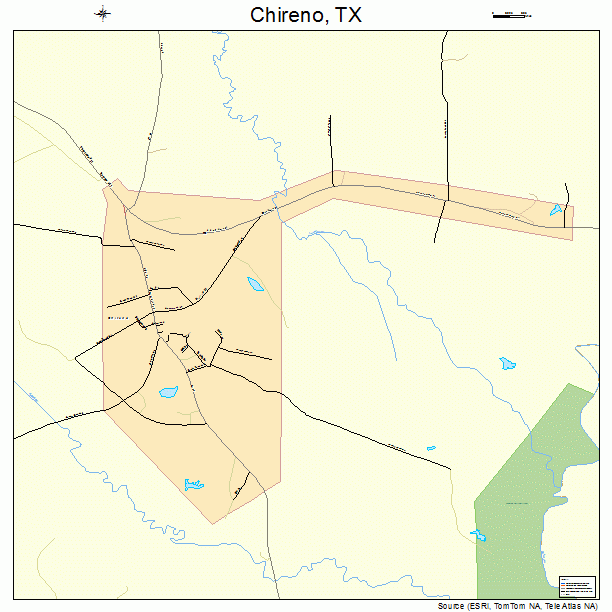 Chireno, TX street map