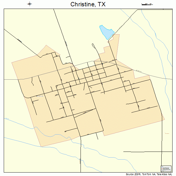 Christine, TX street map