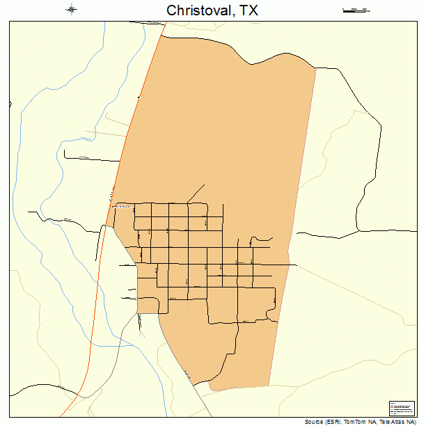 Christoval, TX street map