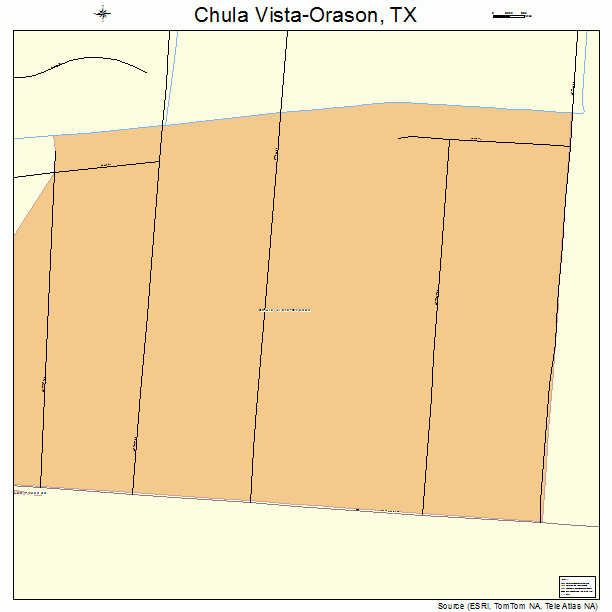 Chula Vista-Orason, TX street map