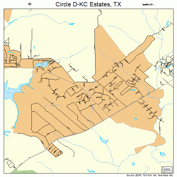 Circle D-KC Estates, TX street map