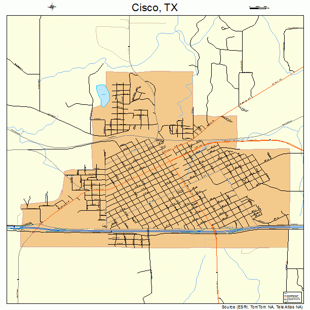 Cisco, TX street map