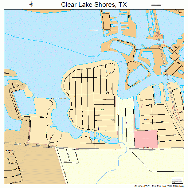 Clear Lake Shores, TX street map