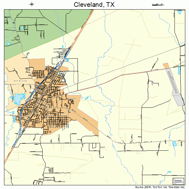 Cleveland, TX street map