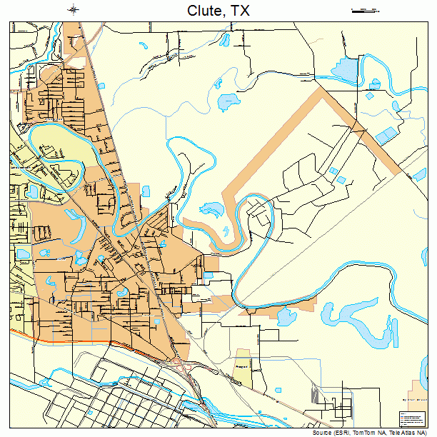 Clute, TX street map