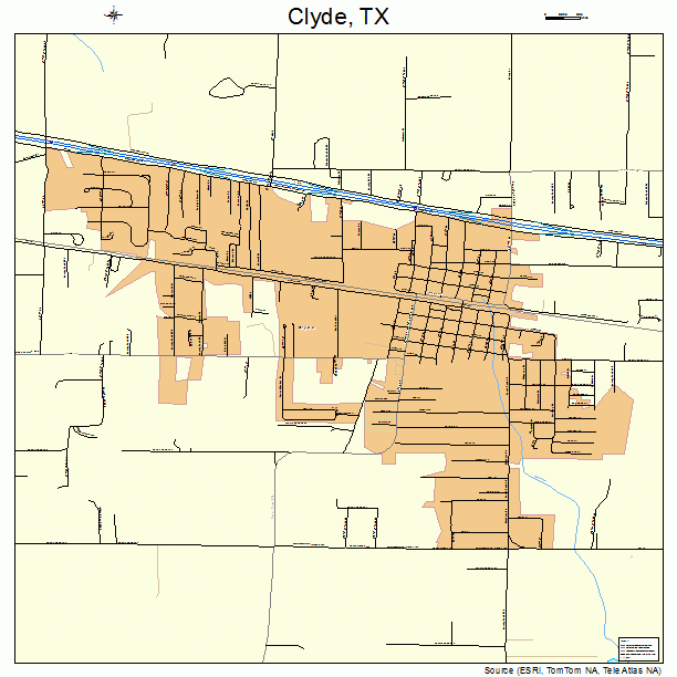 Clyde, TX street map