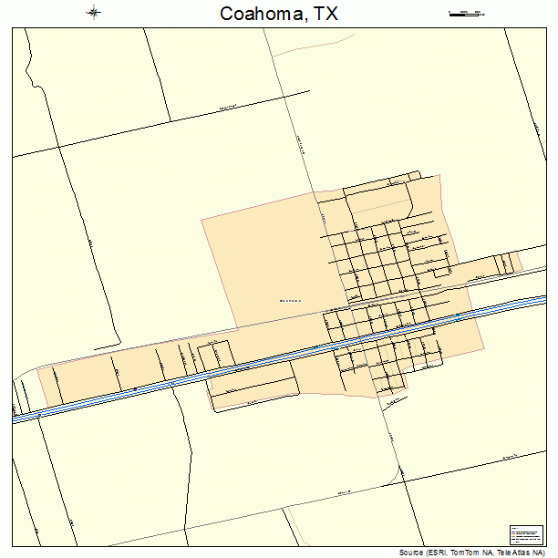 Coahoma, TX street map