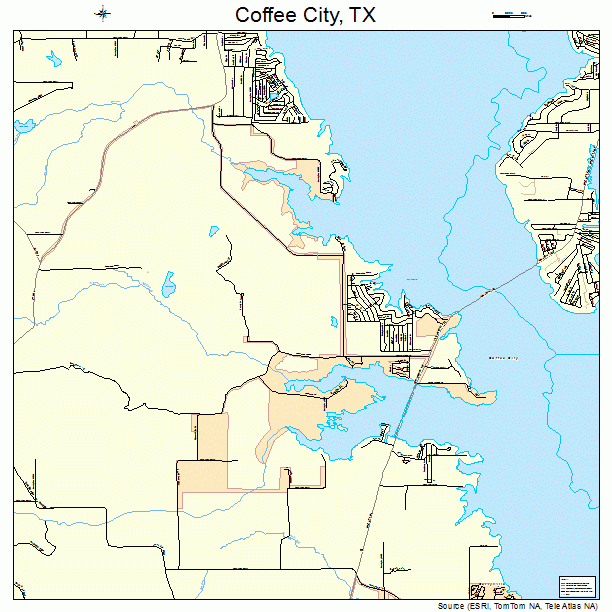 Coffee City, TX street map