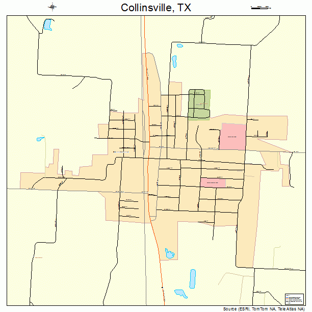 Collinsville, TX street map