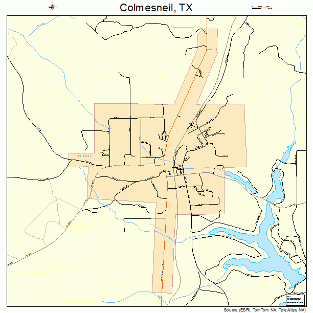 Colmesneil, TX street map
