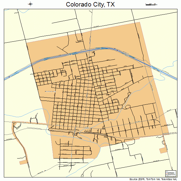 Colorado City, TX street map