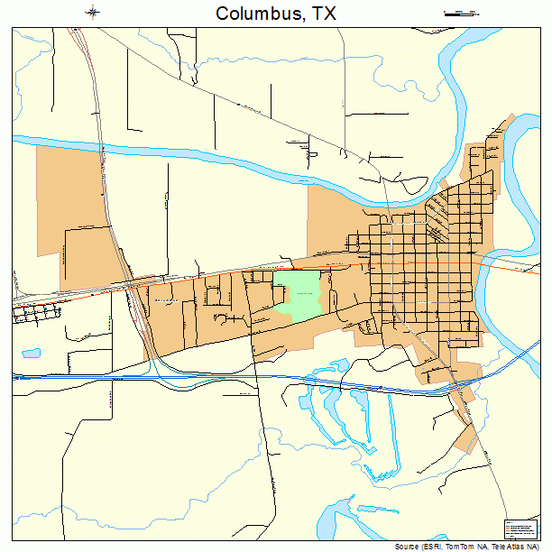 Columbus, TX street map