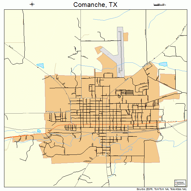 Comanche, TX street map