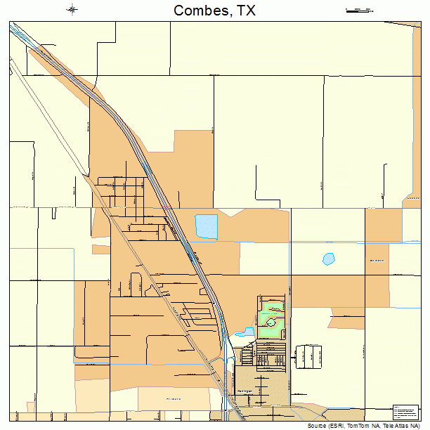 Combes, TX street map