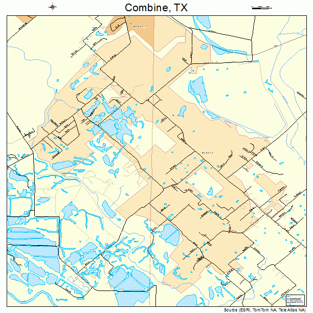 Combine, TX street map