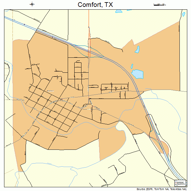 Comfort, TX street map