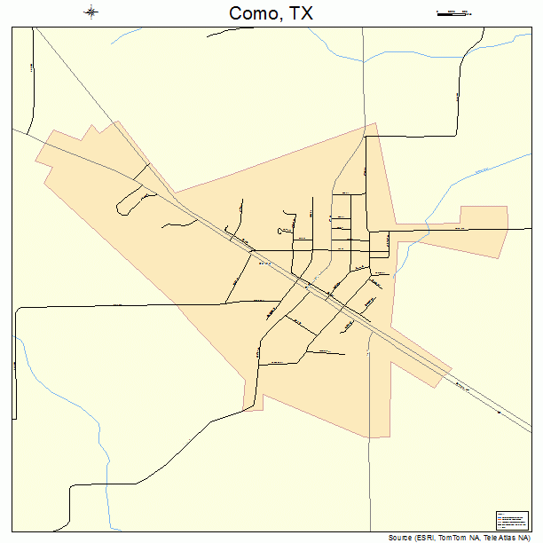Como, TX street map