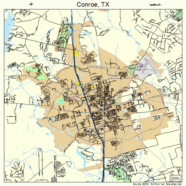 Conroe, TX street map