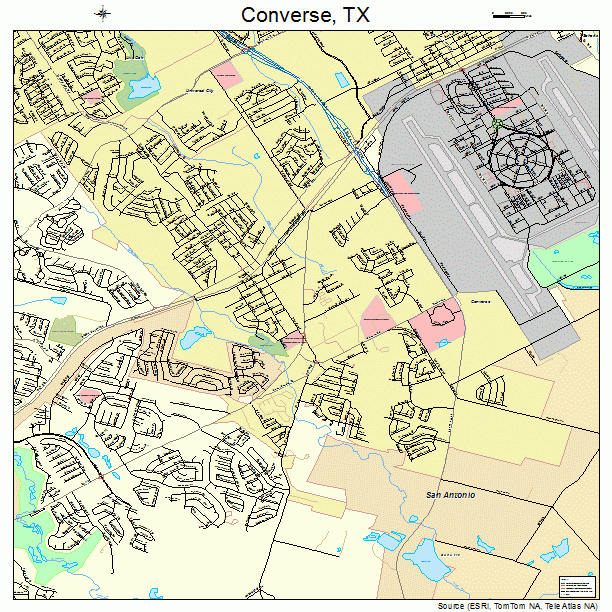 Converse, TX street map