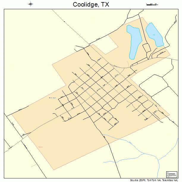 Coolidge, TX street map