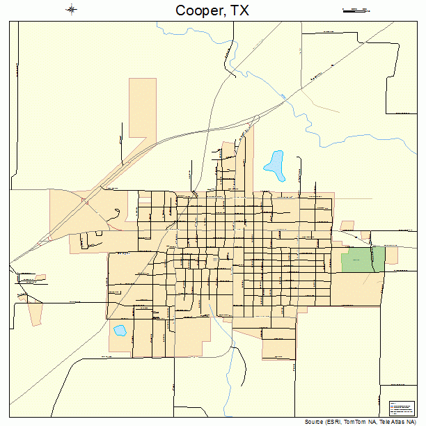 Cooper, TX street map