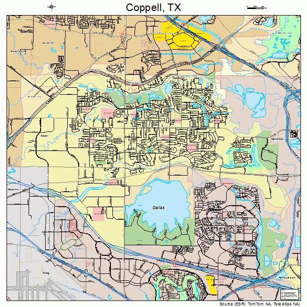 Coppell, TX street map
