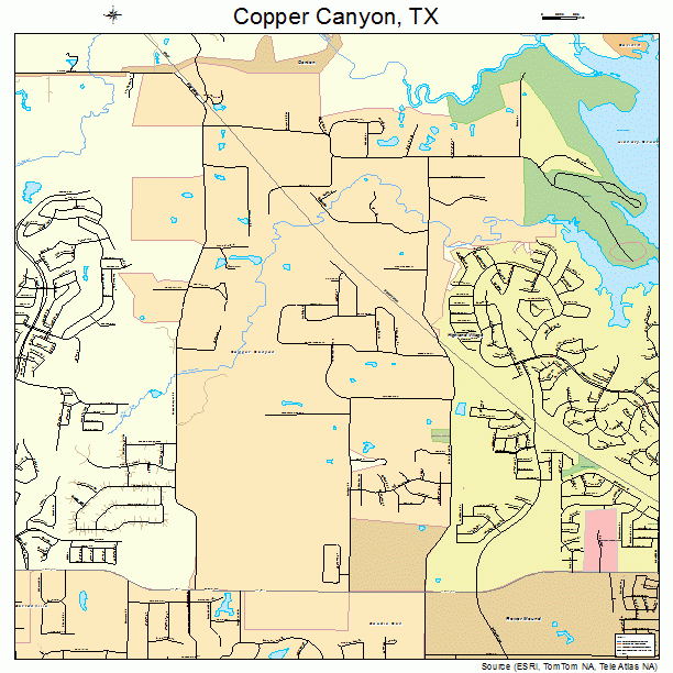 Copper Canyon, TX street map
