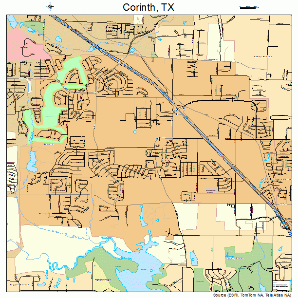 Corinth, TX street map