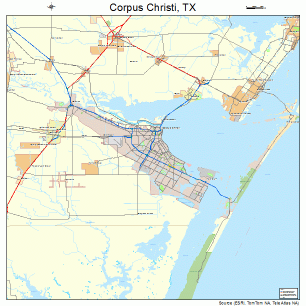 Corpus Christi, TX street map