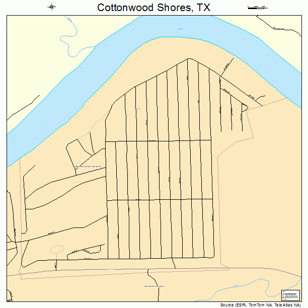 Cottonwood Shores, TX street map