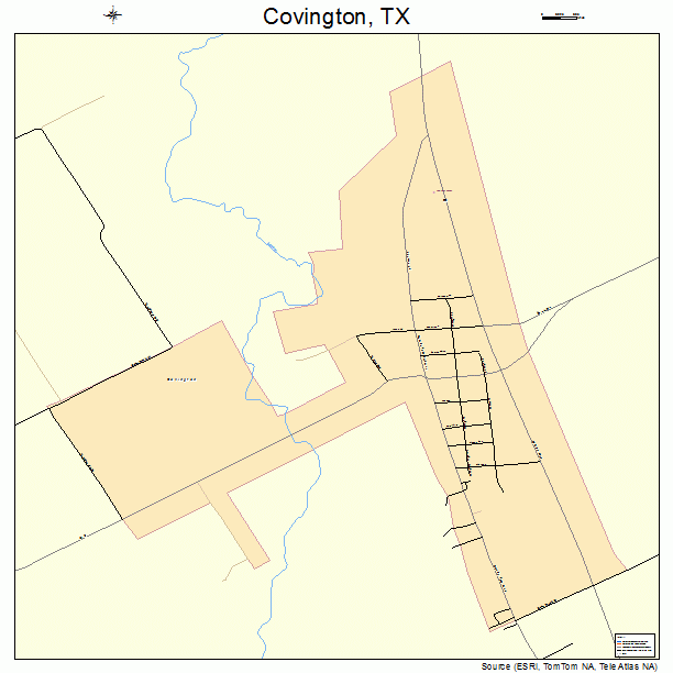Covington, TX street map