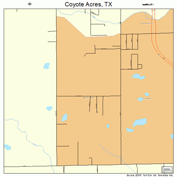 Coyote Acres, TX street map