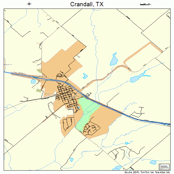 Crandall, TX street map