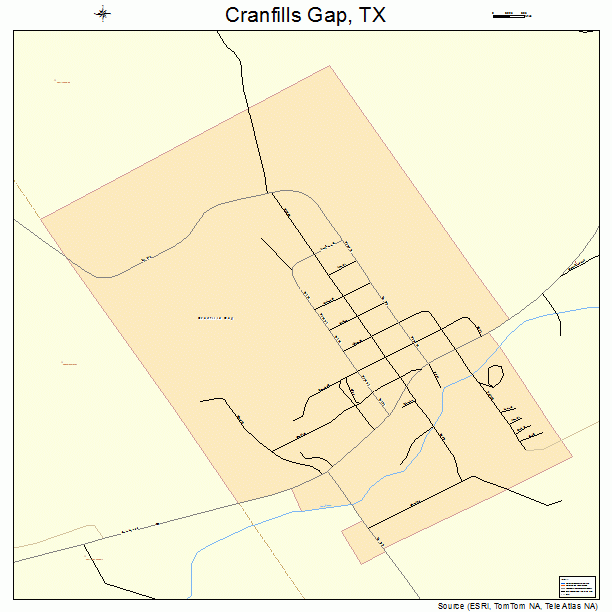 Cranfills Gap, TX street map