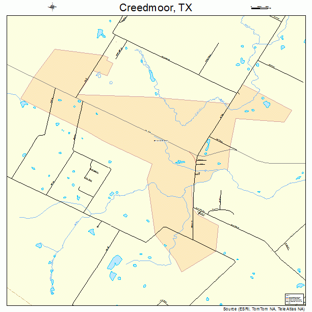 Creedmoor, TX street map