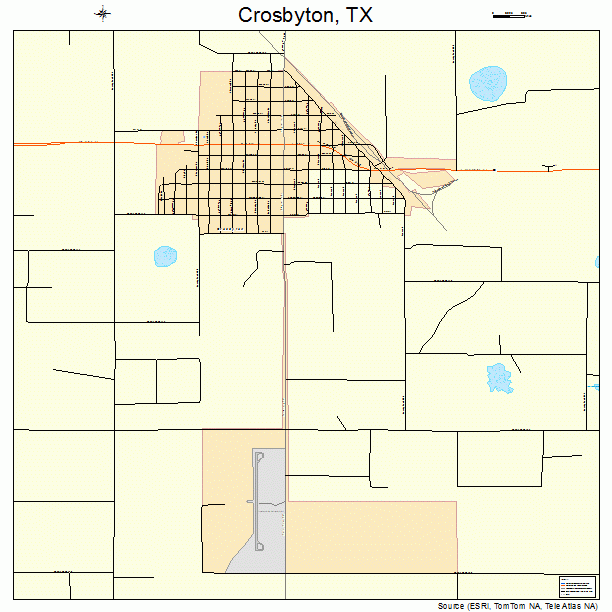 Crosbyton, TX street map