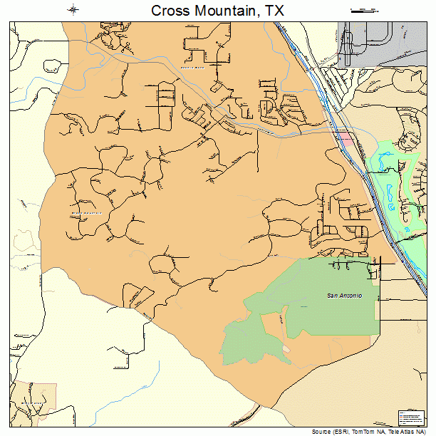 Cross Mountain, TX street map