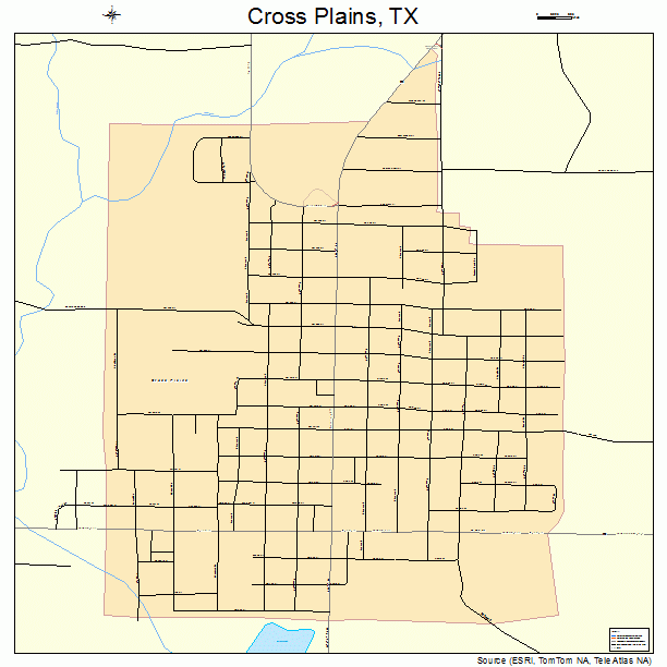 Cross Plains, TX street map