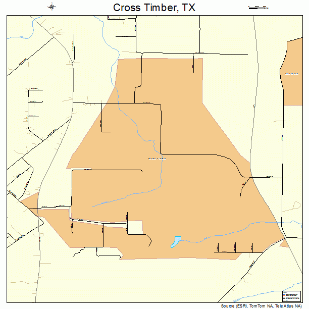 Cross Timber, TX street map