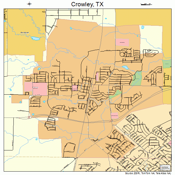 Crowley, TX street map