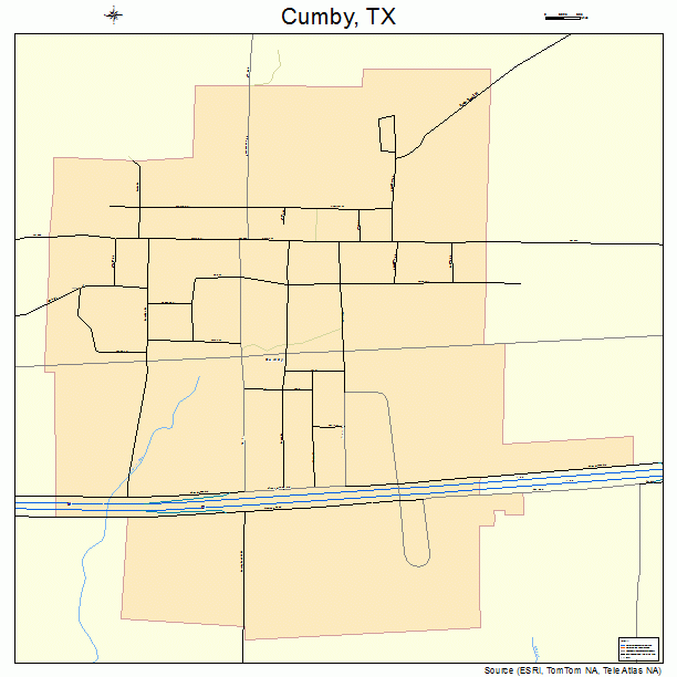 Cumby, TX street map