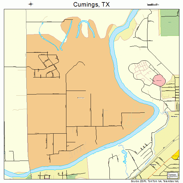 Cumings, TX street map