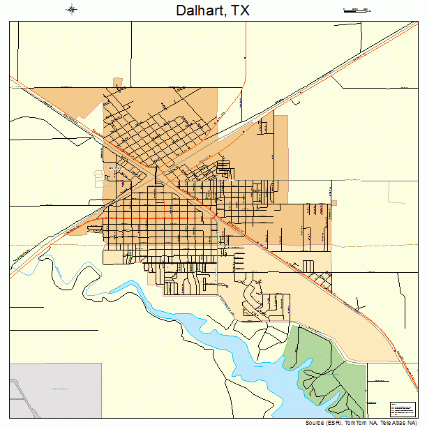 Dalhart, TX street map