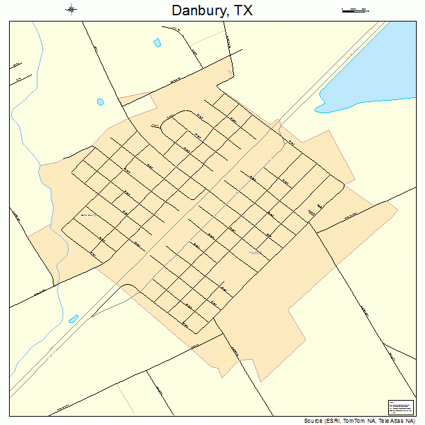 Danbury, TX street map