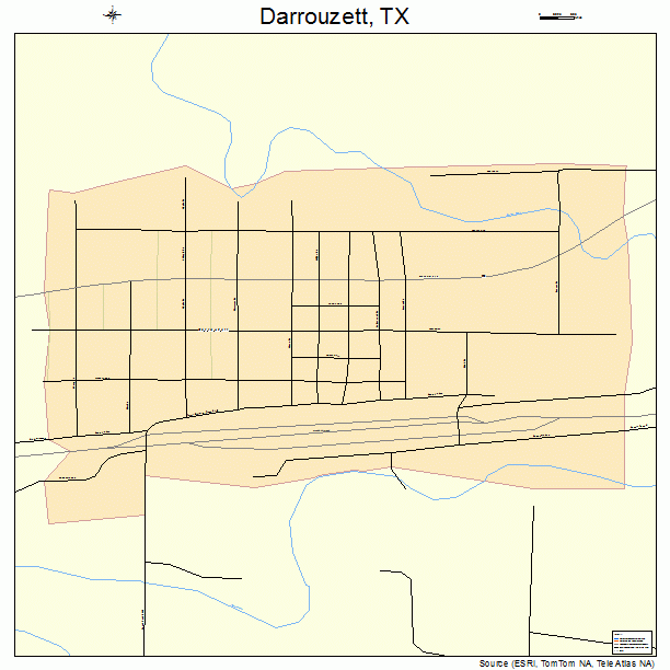 Darrouzett, TX street map