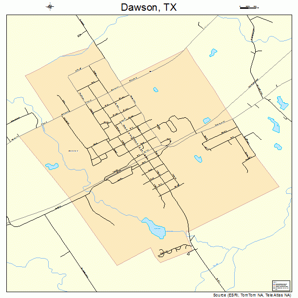 Dawson, TX street map