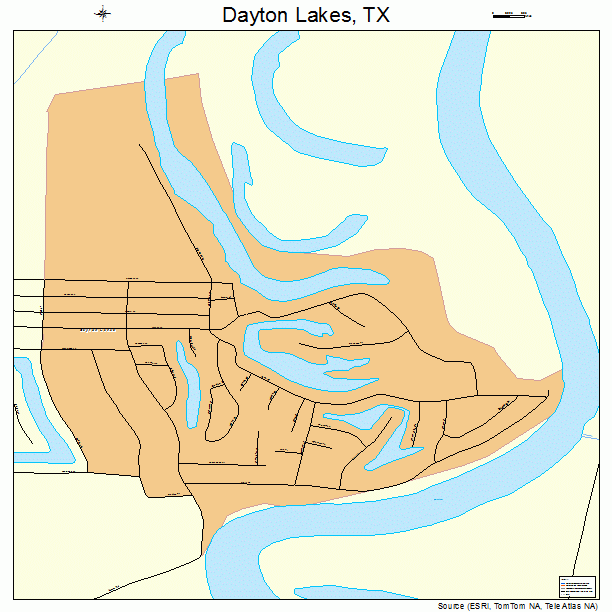 Dayton Lakes, TX street map